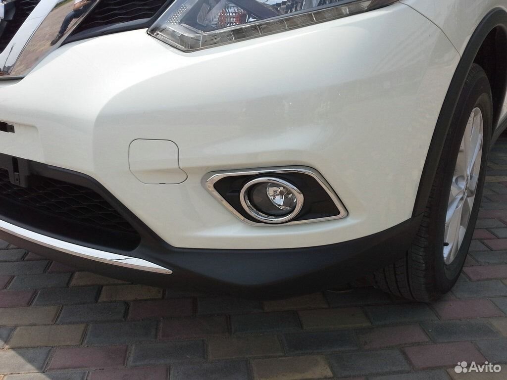 Накладки на передние птф Nissan X-Trail (2015)
