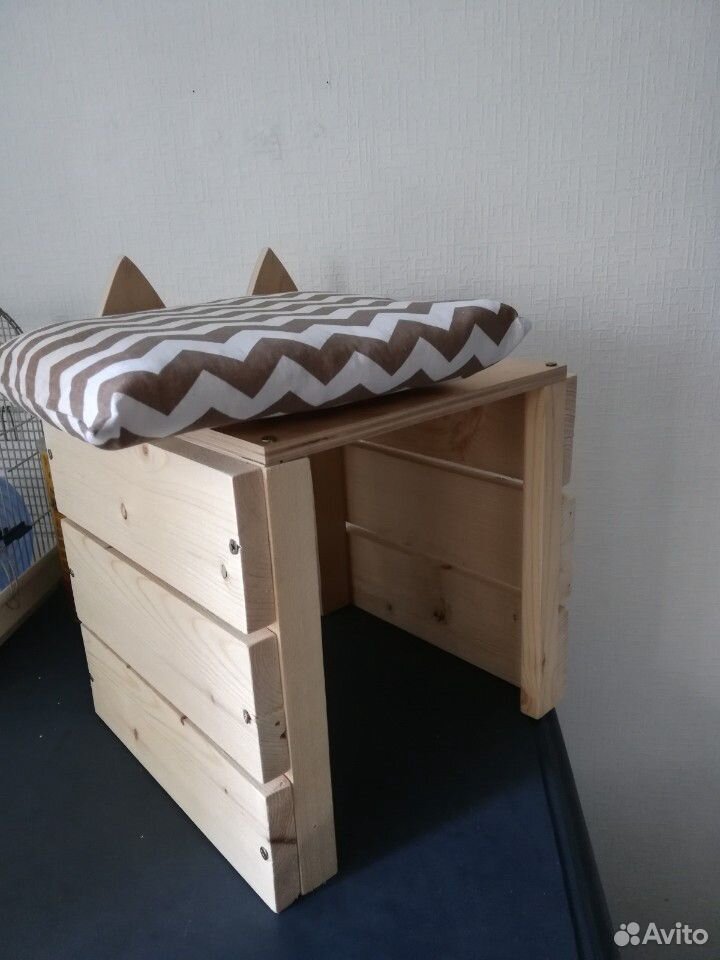 Деревянный домик для котика купить на Зозу.ру - фотография № 5