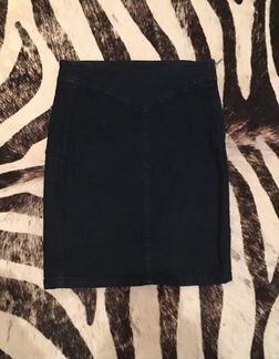 Темно-синяя джинсовая юбка xs