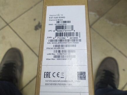 Ноутбук Acer aspire ES 15 (esq-520-53md)