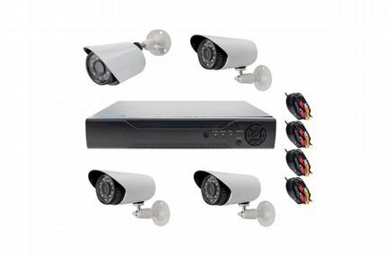 Комплект видеонаблюдения для улицы (4 камеры)
