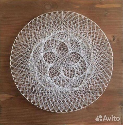 Картина из ниток и гвоздей 