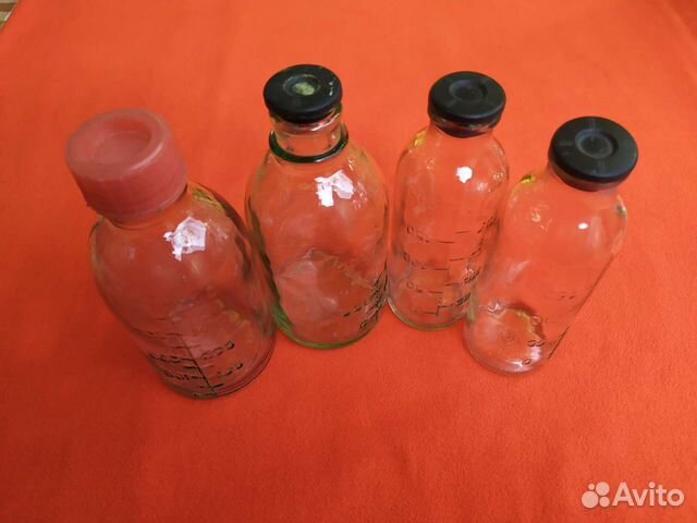 Медицинские стеклянные бутылочки мерные