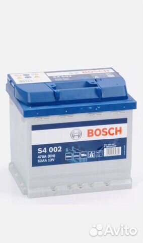 Купить аккумулятор Bosch S4 002 52Ah 470A