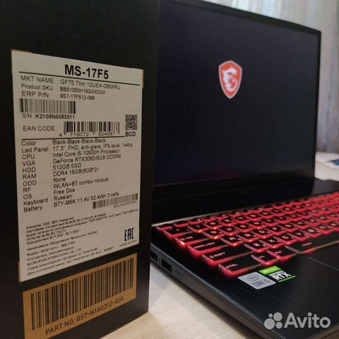 Ноутбук MSI MS-17F5 купить в Москве, цена 127 000 руб. | Объявления о ...