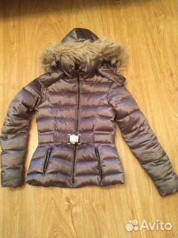 Куртка Zara (пух) с ремешком рост 134-140