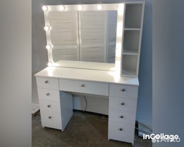 Туалетный стол с зеркалом и стеллажом 120*160