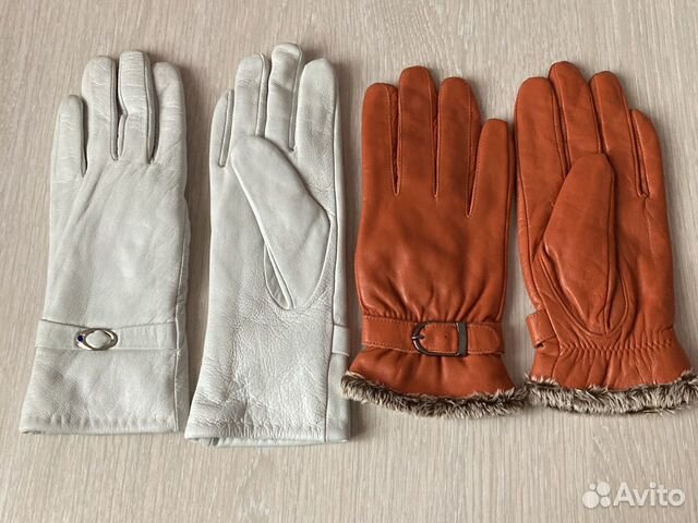 Перчатки женские кожаные
