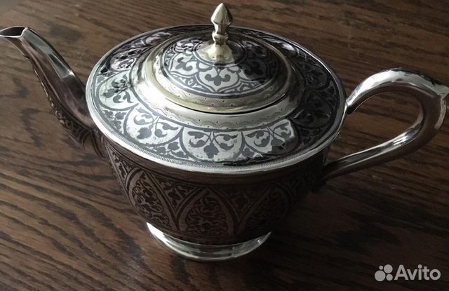 Заварочный чайник серебро 925 черненое