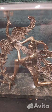 Статуэтка царевич и жар птица бронза