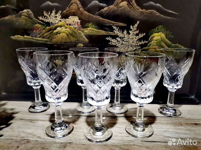 Фужерчики маленькие. хрусталь. винтаж