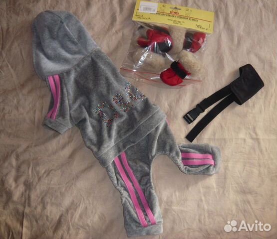 Велюровый комбинезон со стразами, Вольер sokoltec