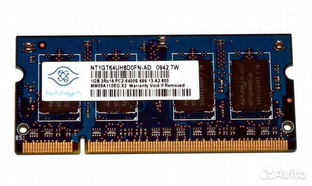 Nanya 1GB PC2-6400 2Rx16 SO-dimm DDR2 800MHz