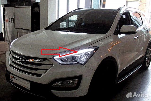 Светодиоды дхо в ресничках Hyundai Santa Fe 3