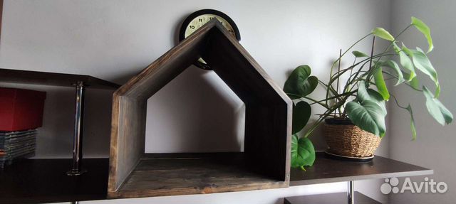 Домик лежанка для кошки, собаки дерево/масло osmo