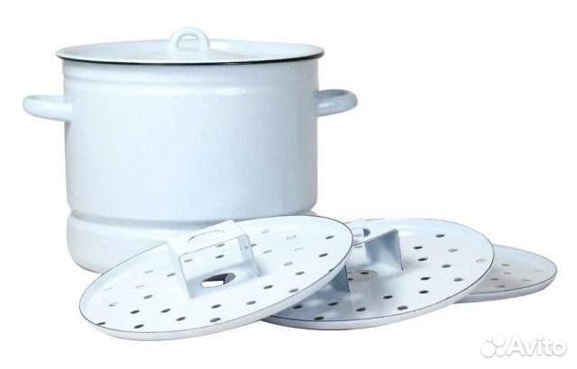 Мантоварка эмалированная 3-вставки 9л Лысьва