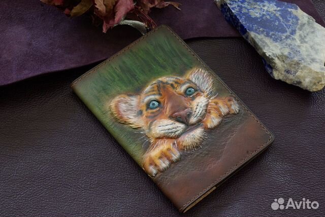 Обложка на документы. Кожа. Ручная работа