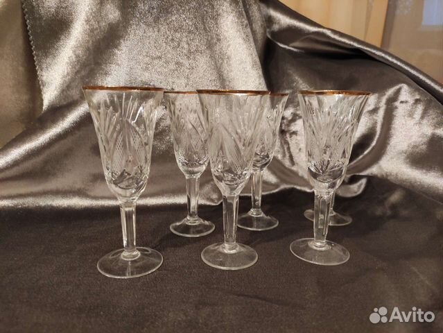 Фужеры хрустальные времён СССР
