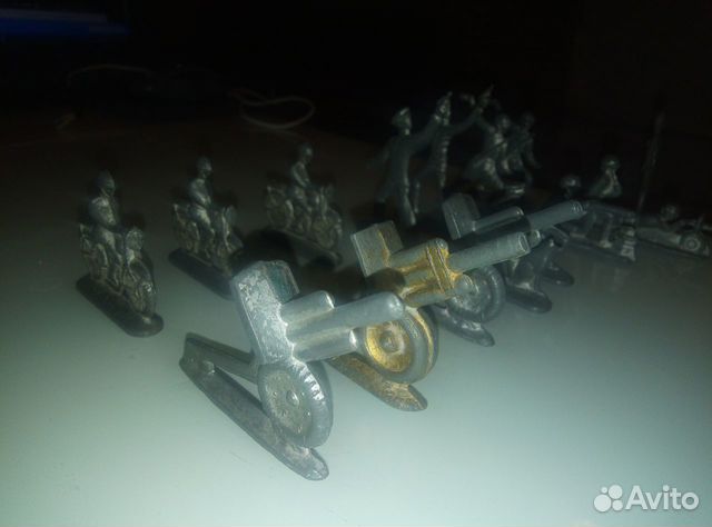 Оловянные солдатики СССР, артиллерия, стрелки 27шт