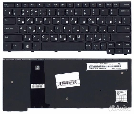 Клавиатура Lenovo ThinkPad Yoga 11e 5th Gen черная