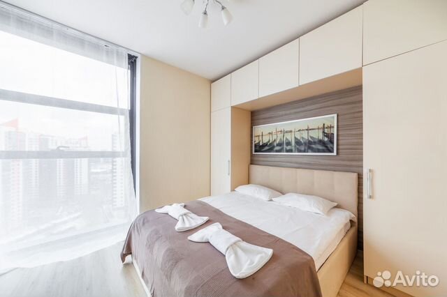 

1-к. квартира в апарт-отеле, 37 м², 2 кровати