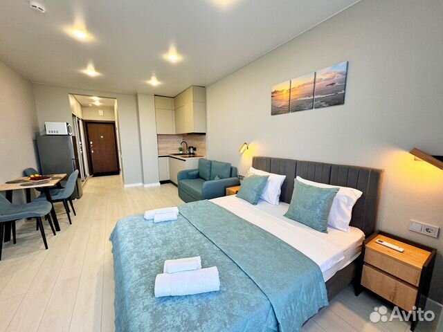 

Квартира-студия, 37 м², 2 кровати