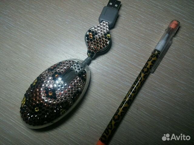 Мышка с кристалами Swarovski