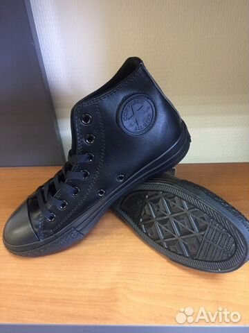 Кеды Converse All Star черные кожаные