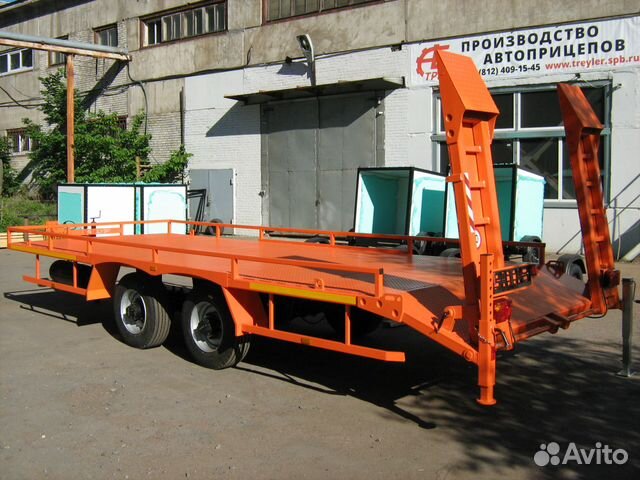 Прицеп для перевозки спецтехники весом до 8т Прицеп для перевозки спецтехники весом до 8т