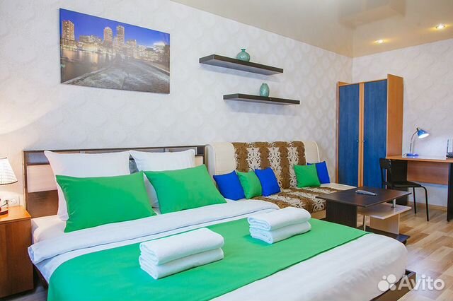 

1-к. квартира, 44 м², 2 кровати