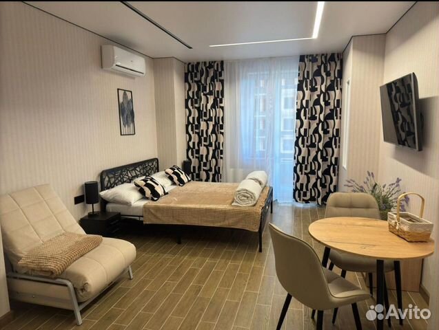 

Квартира-студия, 33 м², 2 кровати