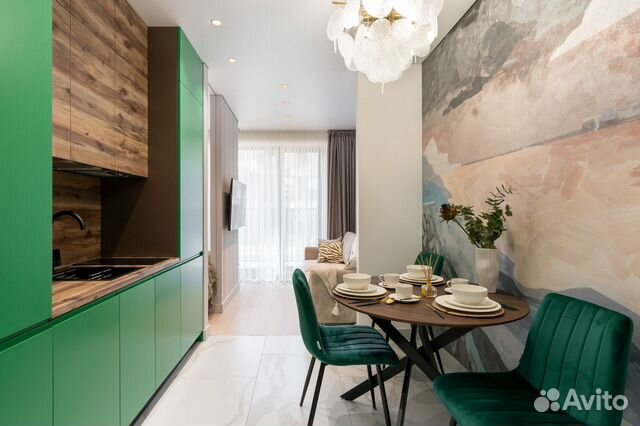 

Квартира-студия, 32 м², 2 кровати