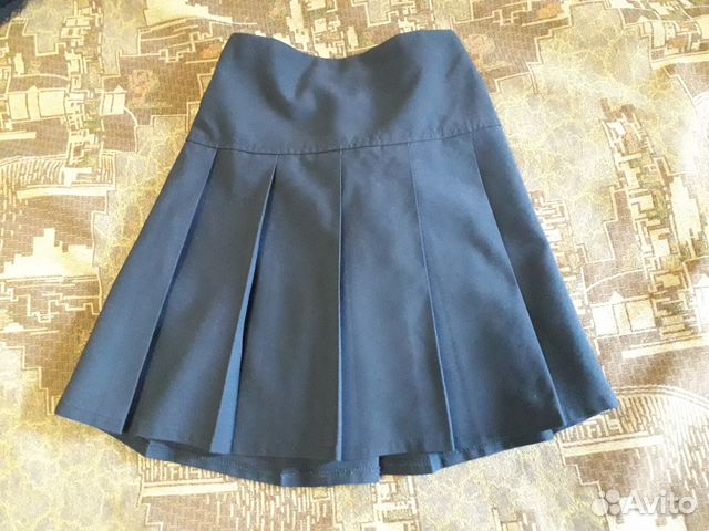 Школьные юбка и блузка-обманка (134)