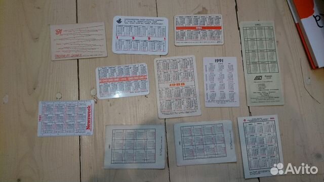 Календарики СССР разные