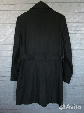 Черное женское двубортное пальто Lacoste (42 - L)