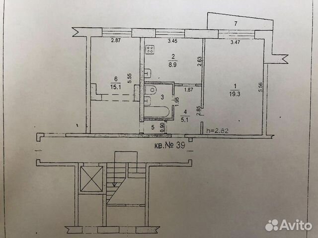 2-к квартира, 54.1 м², 2/9 эт.