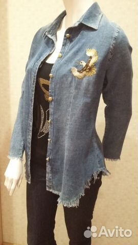 Рубашка джинсовая