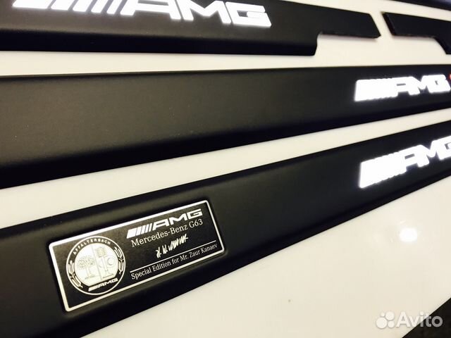 Пороги AMG с подсветкой для Mercedes G class W463 Пороги AMG с подсветкой для Mercedes G class W463