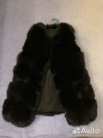 Меховая жилетка Натуральный Мех песца Меховая жилетка Натуральный Мех песца