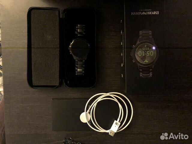 Swart Watch Emporio Armani Connected