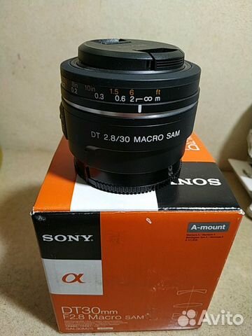 Объектив Sony 30mm f/2.8 DT Macro SAM байонет А