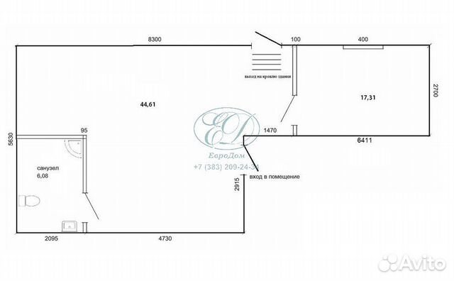 Офисное помещение, 68 м² Офисное помещение, 68 м²