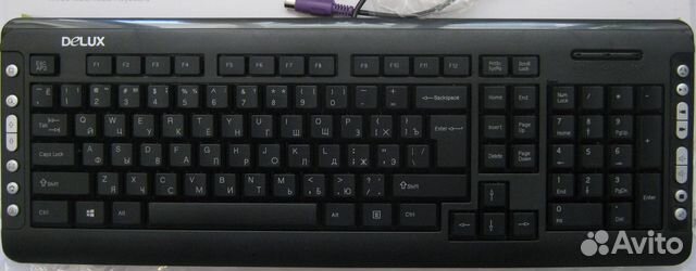 Клавиатура PS/2 Delux k5015 черная