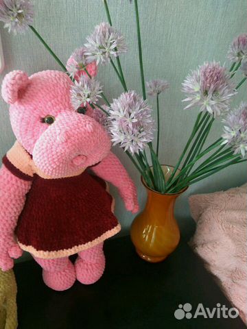 Игрушка бегемот (ручная работа)