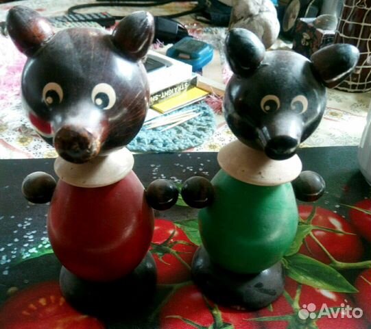 Медведи деревянные игрушки СССР