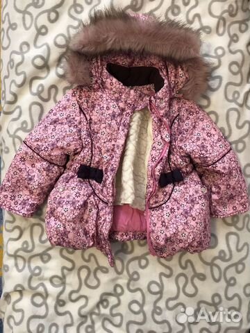 Детская зимняя куртка, штаны для девочки
