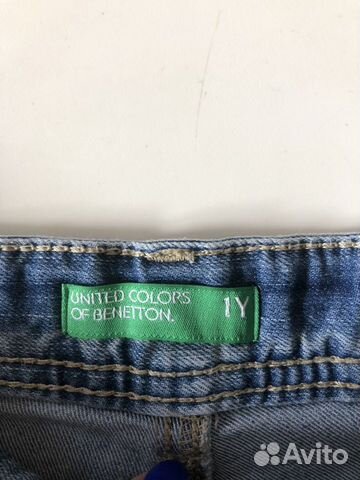 Джинсы на мальчика Benetton на 1-2 года