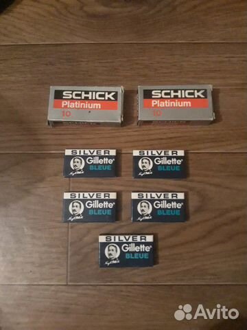 Лезвие schick platinium,silver gillette bleue