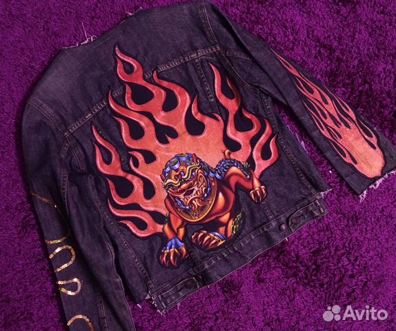 Джинсовая куртка Gap c Hand Made