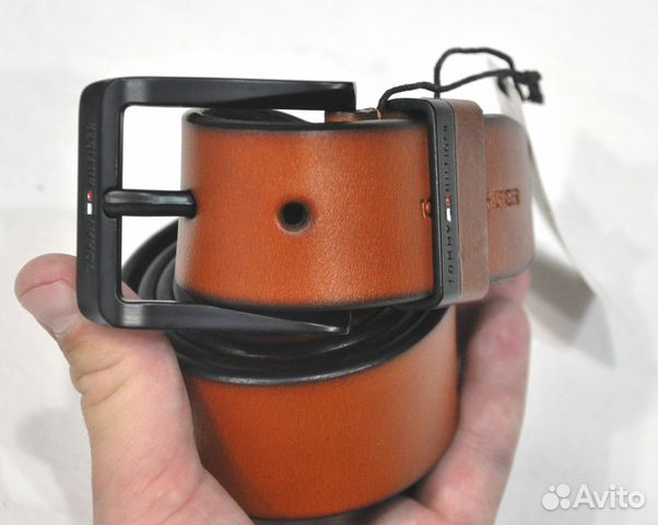 Мужской ремень / Tommy Hilfiger / новый оранж